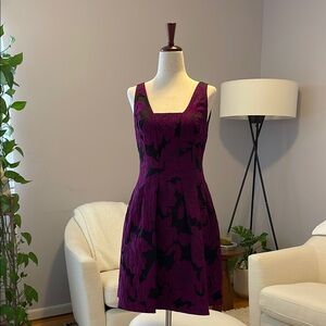 Ralph Lauren Purple Fit and Flare Midi Dress